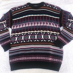 Cattivo sweater VINTAGE knit stripe men’s medium oversized unisex ski y2k 90s